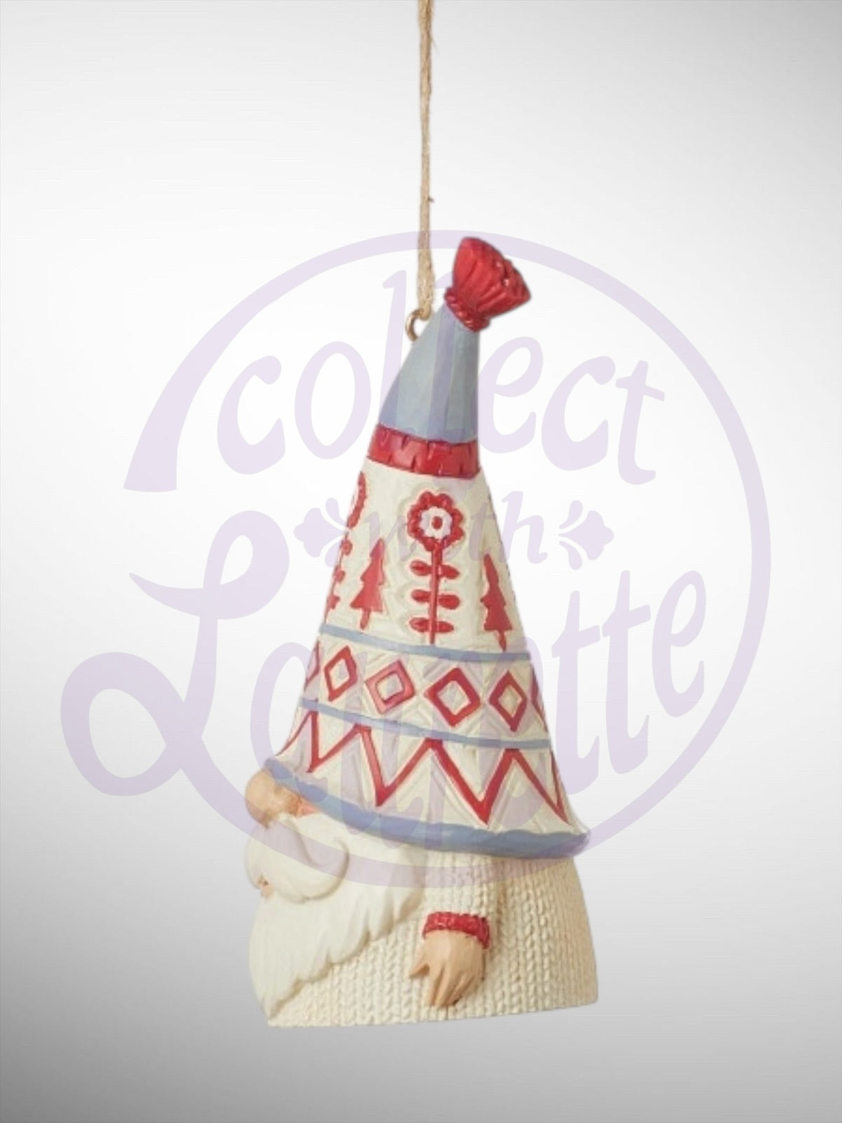 Jim Shore Heartwood Creek - Nordic Noel Gnome in White Sweater Ornament